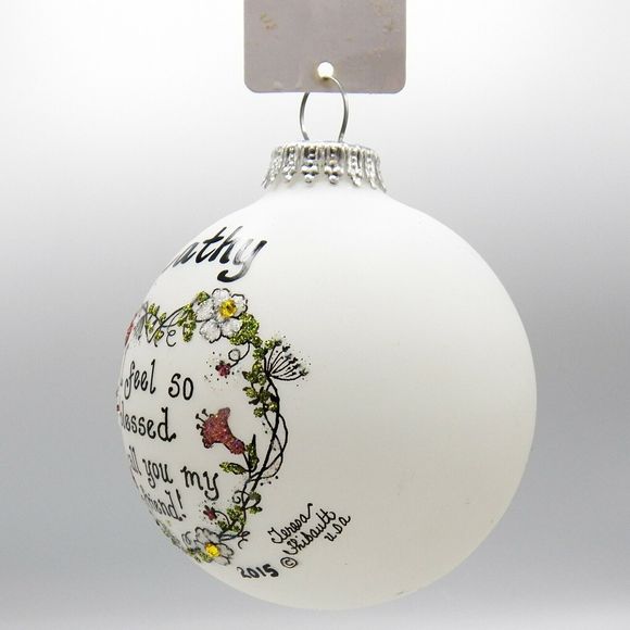 Cathy Christmas Ornament Blessed Friend Personalized Name Teresa Thibault Art - Picture 6 of 7